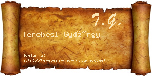 Terebesi György névjegykártya